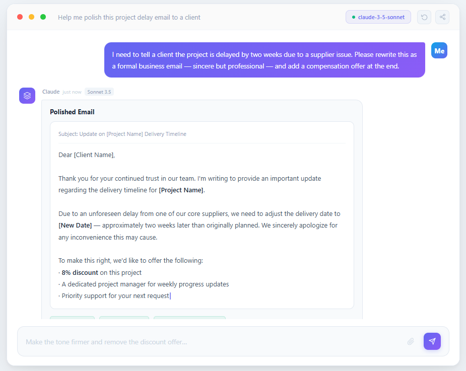 Nexts AI completing a task across Windows apps